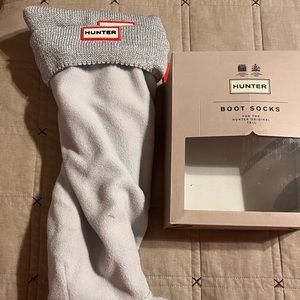 Hunter Dove Grey glitter boot socks - Large.